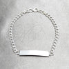 Pulsera con Placa 03.392.0042.07 Plata Rodinada, Pulido, Tono Plateado (Grosor 07 MM, 7 Pulgadas de Largo)
