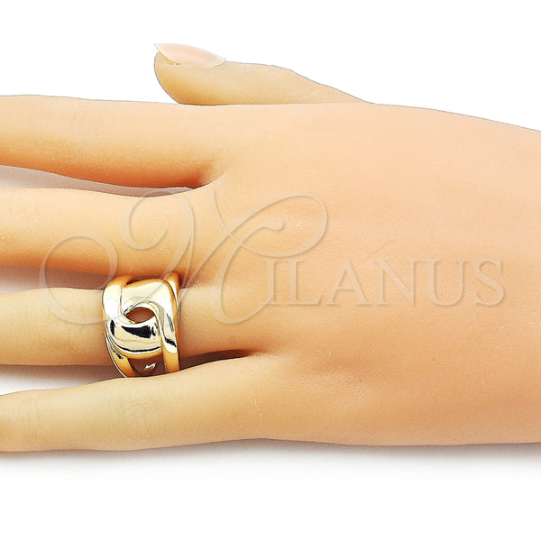 Anillo Elegante 01.428.0002 Oro Laminado, Diseño de Nudo, Pulido, Tono Dorado (One size fits all)