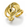 Anillo Elegante 01.428.0002 Oro Laminado, Diseño de Nudo, Pulido, Tono Dorado (Talla Unica)