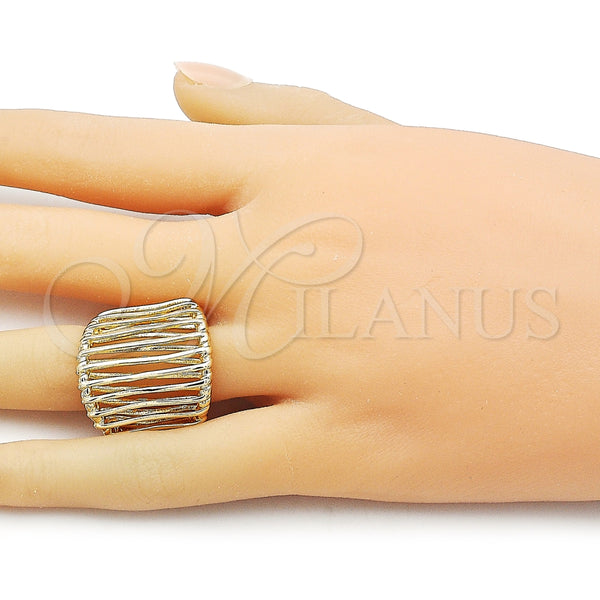 Anillo Elegante 01.428.0009 Oro Laminado, Pulido, Tono Dorado (One size fits all)