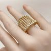 Anillo Elegante 01.428.0009 Oro Laminado, Pulido, Tono Dorado (One size fits all)