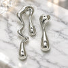 Arete Dormilona 02.428.0005.1 Oro Laminado Blanco, Diseño de Gota, Pulido, Rodinado
