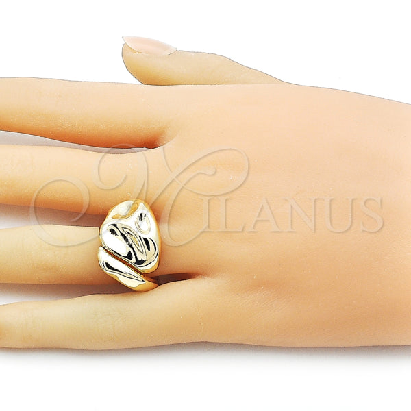 Anillo Elegante 01.163.0006 Oro Laminado, Pulido, Tono Dorado (One size fits all)