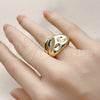 Anillo Elegante 01.163.0006 Oro Laminado, Pulido, Tono Dorado (One size fits all)