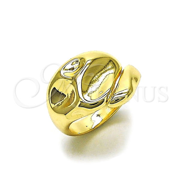 Anillo Elegante 01.163.0006 Oro Laminado, Pulido, Tono Dorado (One size fits all)