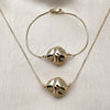 Collar y Pulsera 06.63.0283 Oro Laminado, Diseño de Box, Pulido, Tono Dorado