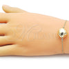 Pulsera Elegante 03.63.2286.08 Oro Laminado, Diseño de Box, Pulido, Tono Dorado (01 MM Thickness, 8 Inches Length)