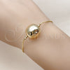 Pulsera Elegante 03.63.2286.08 Oro Laminado, Diseño de Box, Pulido, Tono Dorado (01 MM Thickness, 8 Inches Length)