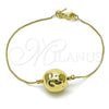 Pulsera Elegante 03.63.2286.08 Oro Laminado, Diseño de Box, Pulido, Tono Dorado (01 MM Thickness, 8 Inches Length)