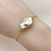 Pulsera Elegante 03.63.2287.08 Oro Laminado, Diseño de Box, Pulido, Tono Dorado (01 MM Thickness, 8 Inches Length)