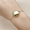 Pulsera Elegante 03.63.2288.08 Oro Laminado, Diseño de Bola y Hueco, Pulido, Tono Dorado (01 MM Thickness, 8 Inches Length)