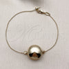 Pulsera Elegante 03.63.2288.08 Oro Laminado, Diseño de Bola y Hueco, Pulido, Tono Dorado (01 MM Thickness, 8 Inches Length)