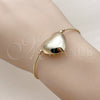 Pulsera Elegante 03.63.2293.08 Oro Laminado, Diseño de Corazón y Cola de Raton, Pulido, Tono Dorado (01 MM Thickness, 8 Inches Length)