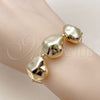 Pulsera Elegante 03.63.2295.08 Oro Laminado, Diseño de Box y Bola, Pulido, Tono Dorado (01 MM Thickness, 8 Inches Length)