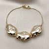 Pulsera Elegante 03.63.2297.08 Oro Laminado, Diseño de Box, Pulido, Tono Dorado (01 MM Thickness, 8 Inches Length)