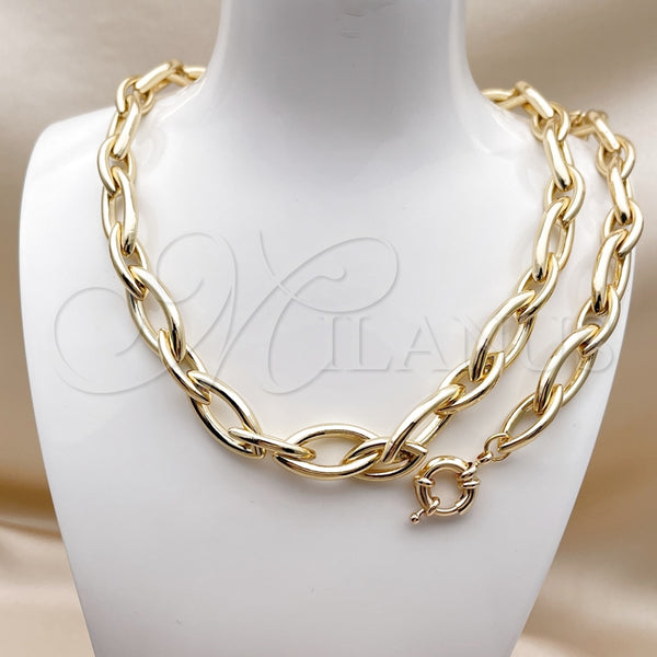 Collar y Pulsera 06.429.0008 Oro Laminado, Pulido, Tono Dorado
