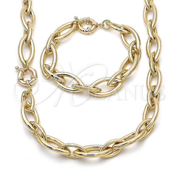 Collar y Pulsera 06.429.0008 Oro Laminado, Pulido, Tono Dorado
