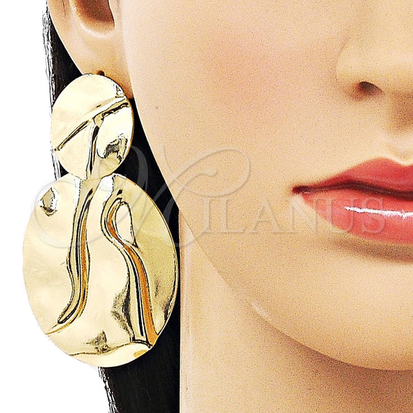 Arete Largo 02.385.0070 Oro Laminado, Pulido, Tono Dorado