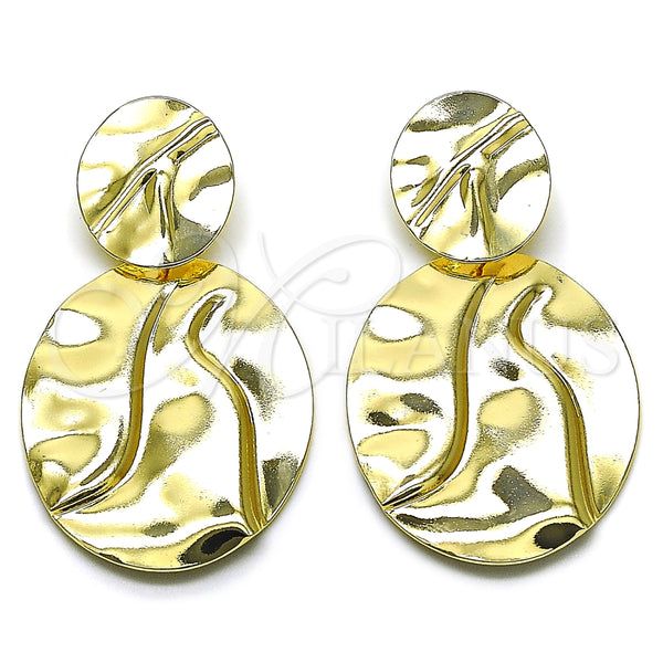 Arete Largo 02.385.0070 Oro Laminado, Pulido, Tono Dorado