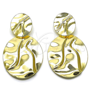 Arete Largo 02.385.0070 Oro Laminado, Pulido, Tono Dorado