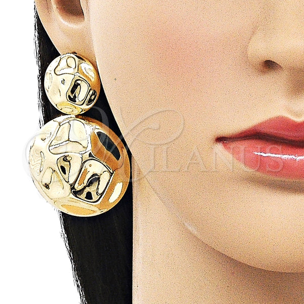 Arete Largo 02.385.0071 Oro Laminado, Pulido, Tono Dorado