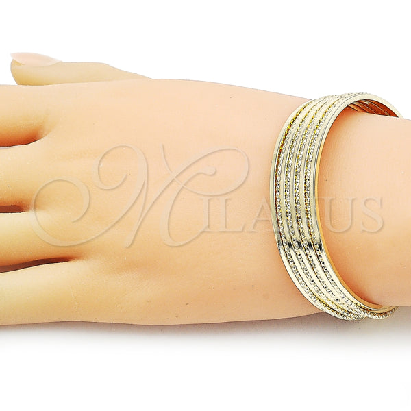 Aro Individual 07.428.0004 Oro Laminado, Diamantado, Tono Dorado (14 MM Thickness, One size fits all)