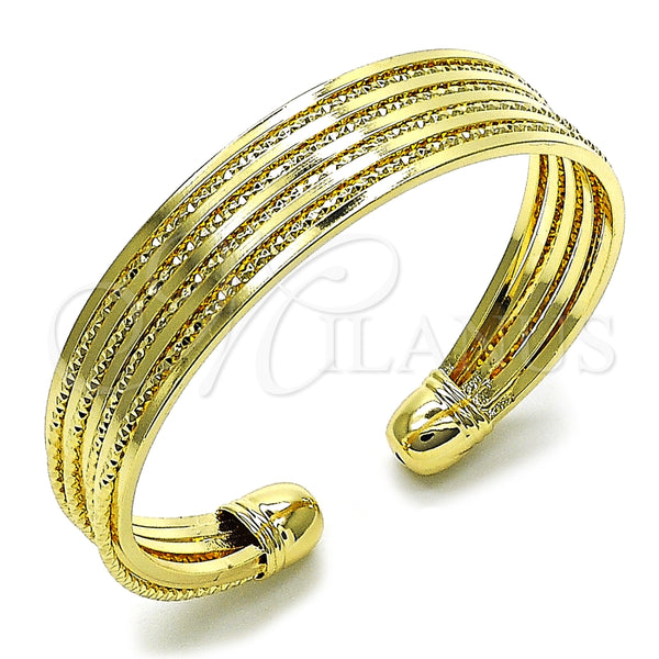 Aro Individual 07.428.0004 Oro Laminado, Diamantado, Tono Dorado (14 MM Thickness, One size fits all)