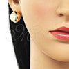 Arete Dormilona 02.428.0029 Oro Laminado, Diseño de Hueco, Pulido, Tono Dorado