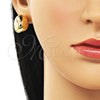 Arete Dormilona 02.428.0030 Oro Laminado, Diseño de Bola y Hueco, Pulido, Tono Dorado