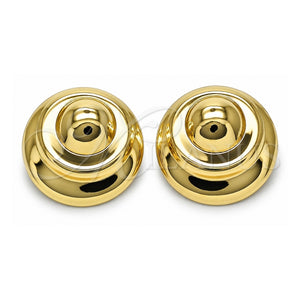 Arete Dormilona 02.428.0033 Oro Laminado, Diseño de Hueco, Pulido, Tono Dorado