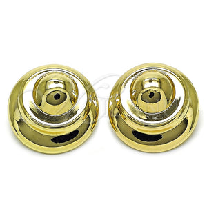 Arete Dormilona 02.428.0033 Oro Laminado, Diseño de Hueco, Pulido, Tono Dorado