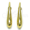 Arete Dormilona 02.428.0046 Oro Laminado, Diseño de Gota y Hueco, Pulido, Tono Dorado