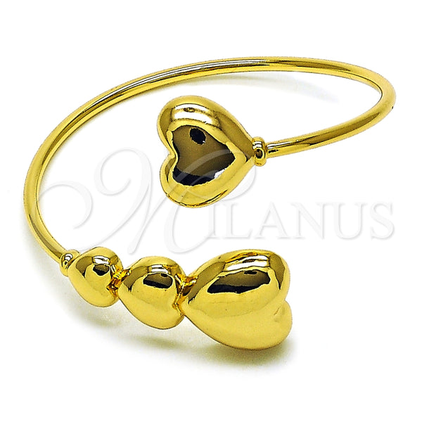Aro Individual 07.282.0009 Oro Laminado, Diseño de Corazón, Pulido, Tono Dorado (02 MM Thickness, One size fits all)