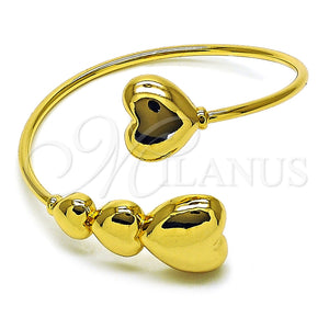 Aro Individual 07.282.0009 Oro Laminado, Diseño de Corazón, Pulido, Tono Dorado (02 MM Thickness, One size fits all)
