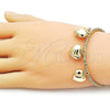 Aro Individual 07.282.0011 Oro Laminado, Diseño de Corazón, Diamantado, Tono Dorado (Grosor 04 MM, Talla Unica)