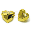 Arete Dormilona 02.282.0021 Oro Laminado, Diseño de Corazón, Pulido, Tono Dorado
