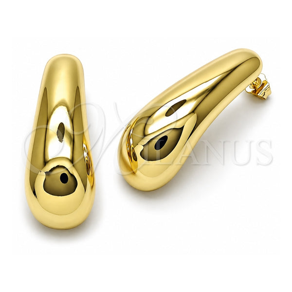 Arete Dormilona 02.163.0379 Oro Laminado, Pulido, Tono Dorado