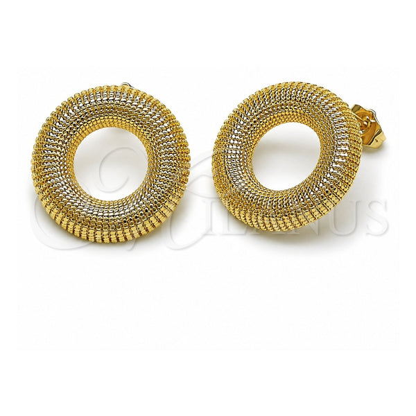 Arete Dormilona 02.163.0381 Oro Laminado, Diamantado, Tono Dorado