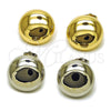 Arete Dormilona 02.163.0383 Oro Laminado, Pulido, Tono Dorado