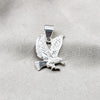 Dije Elegante 05.392.0113 Plata Rodinada, Diseño de Águila, Pulido, Tono Plateado