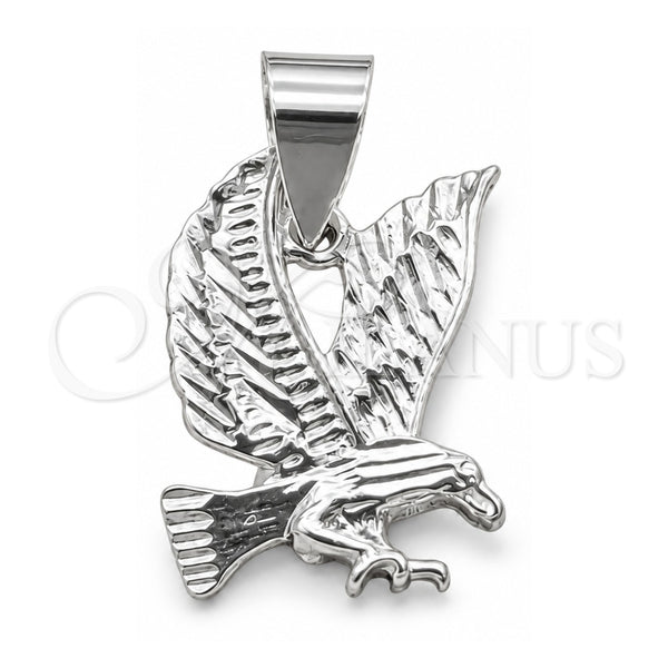 Dije Elegante 05.392.0113 Plata Rodinada, Diseño de Águila, Pulido, Tono Plateado