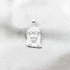 Dije Religioso 05.392.0117 Plata Rodinada, Diseño de Jesus, Pulido, Tono Plateado