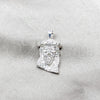 Dije Religioso 05.392.0118 Plata Rodinada, Diseño de Jesus, Pulido, Tono Plateado