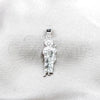 Dije Religioso 05.392.0119 Plata Rodinada, Diseño de San Judas, Pulido, Tono Plateado
