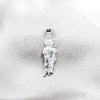 Dije Religioso 05.392.0119 Plata Rodinada, Diseño de San Judas, Pulido, Tono Plateado