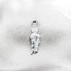 Dije Religioso 05.392.0119 Plata Rodinada, Diseño de San Judas, Pulido, Tono Plateado
