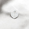 Dije Elegante 05.392.0120 Plata Rodinada, Diseño de Corazón, Pulido, Tono Plateado