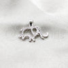 Dije Elegante 05.392.0121 Plata Rodinada, Diseño de Elefante, Pulido, Tono Plateado