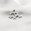 Dije Elegante 05.392.0121 Plata Rodinada, Diseño de Elefante, Pulido, Tono Plateado