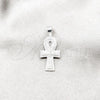 Dije Elegante 05.392.0122 Plata Rodinada, Diseño de Cruz, Pulido, Tono Plateado